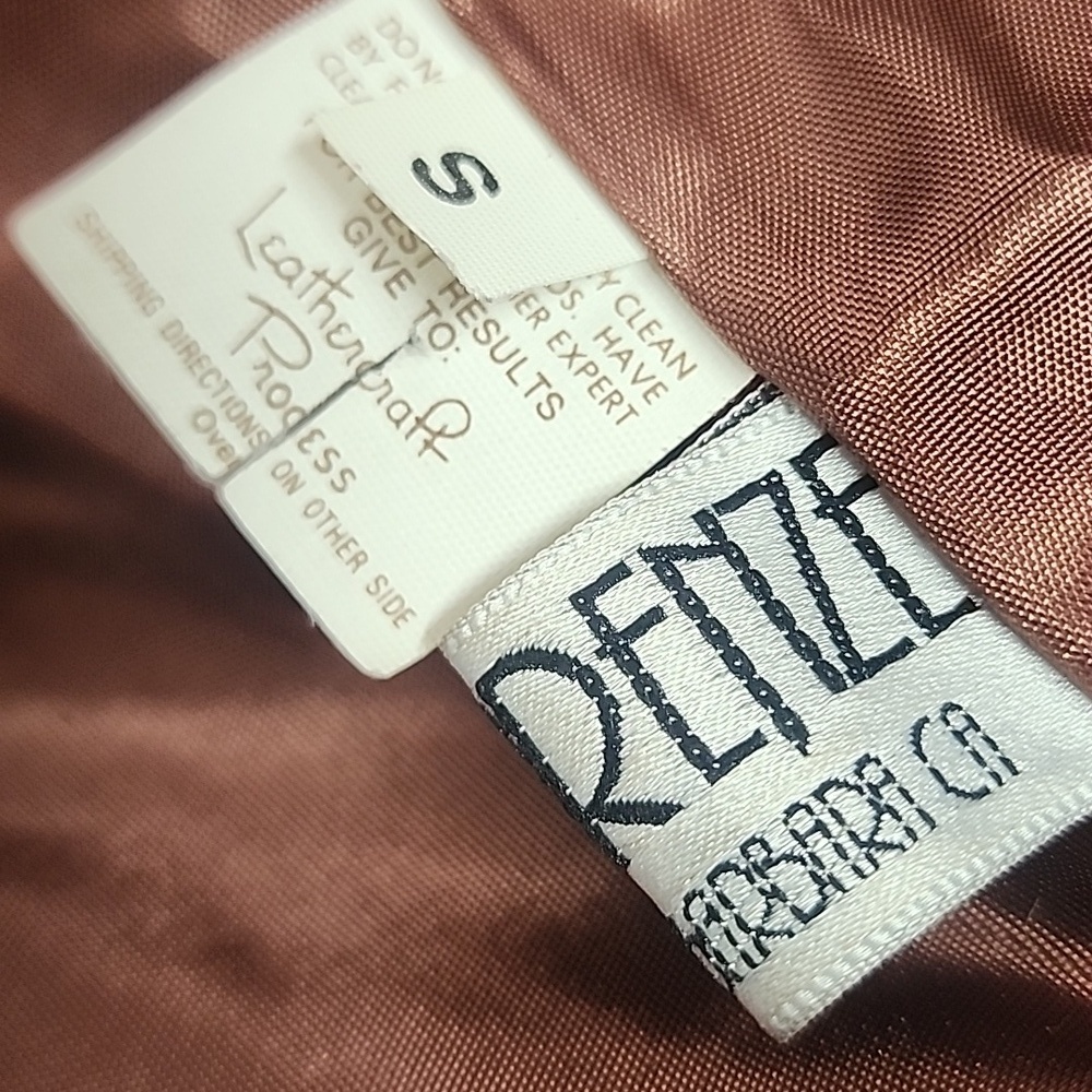 Firenze Santa Barbara VINTAGE stylish taupe leather jacket AND matching skirt - Picture 6 of 12